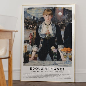 Manet&#39;s A Bar at the Folies-Bergere Print: Modern Wall Art (Digital Download)