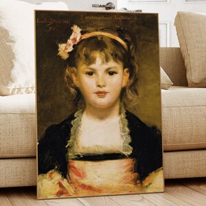 Portrait of a Girl, Carolus Duran, Famous Painting, Classic Painting, Museum Quality Print, Vintage Wall Art, Vintage Print