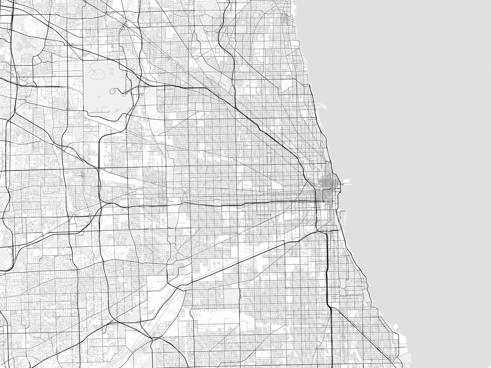 Chicago Map Print, Chicago City, Chicago Map Poster, City Map Print ...
