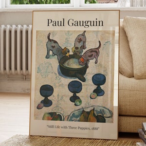 Paul Gauguin &#39;Three Puppies&#39; Print: Modern Art Poster (Digital Download)