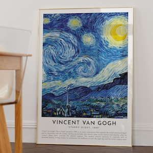 Starry Night - Van Gogh Famous Painting Art Print (Digital Download)