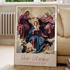 The Coronation of the Virgin, Diego Velázquez, Famous Painting, Painting Poster, Modern Wall Art, Art Print