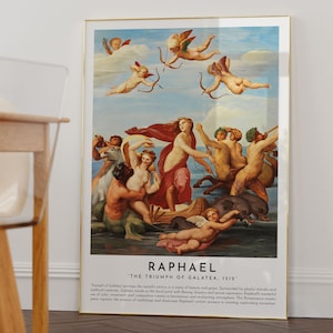 The Triumph of Galatea, Raphael, Famous Painting, Painting Poster, Modern Wall Art, Art Print, Art Poster with Description