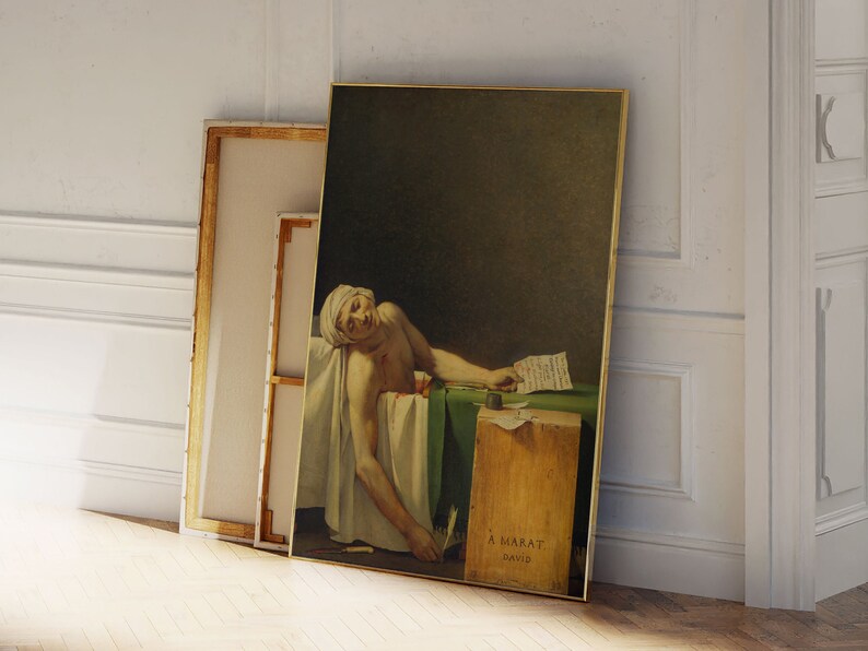 Death of Marat, Jacques Louis David, Famous Painting, Classic Painting