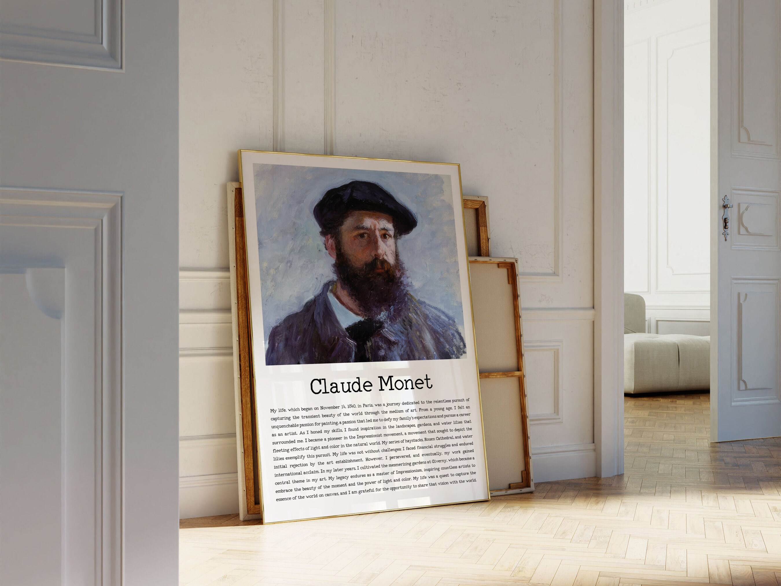 Claude Monet Autobiography Print With His Short Life Story With His Own Claude Monet Autobiography Print With His Short Life Story With His Own