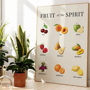 Fruit of the Spirit Print: Vintage Christian Scripture (Digital Download)
