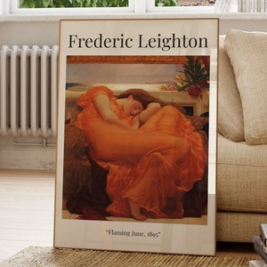 Flaming June Art Print: Frederic Leighton Famous Painting (Digital Download)