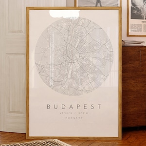 Budapest Karte Druck, Budapest Stadt, Budapest Karte Poster, Stadt Karte Druck, minimalistische Karte, Geschenkidee, schwarz-weiß Karte, Stadtplan, Stadtplan