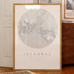 Istanbul Karte Druck, Istanbul Stadt, Istanbul Karte Poster, Stadtplan Druck, minimalistische Karte, Geschenkideen, schwarz-weiß Karte, Stadtpläne