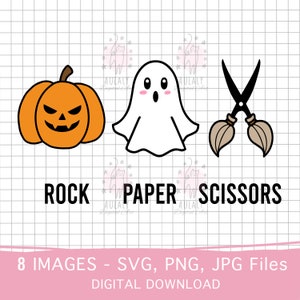 Halloween Rock Paper Scissors, Halloween costumes, Cricut SVG, Rock, Paper, Scissors, Halloween Costume, Funny Halloween SVG, Best Buds SVG