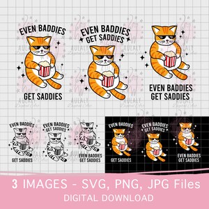 Even Baddies Get Saddies svg shirt , Funny Cat Meme PNG, thug life cat svg, ,Funny Gifts Her, Funny Cat Christmas svg, Cat Lover Shirt , Even Baddies Get Saddies Cat Meme, Cat Mom Shirt, Gift For Cat Owner, Trendy Funny Shirt, Retro Christmas svg png
