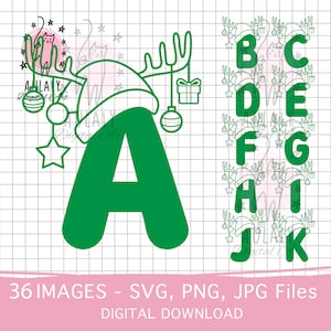 Weihnachten Alphabet, Weihnachtsbuchstaben, Weihnachten Clipart, Weihnachten Split Buchstaben, Weihnachtsmonogramm Schriftart, Weihnachten Split, l Persönlicher Gebrauch
