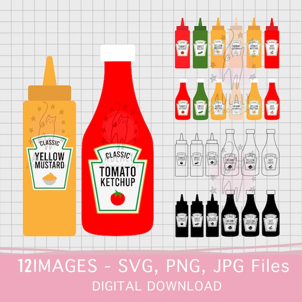Ketchup Bottle Svg Etsy