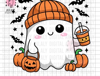 Cute Ghost Png, Halloween png, Ghost Halloween Png, coffee png, bougie png, bougie Ghost Png, Halloween shirt design, Halloween 2024 Png