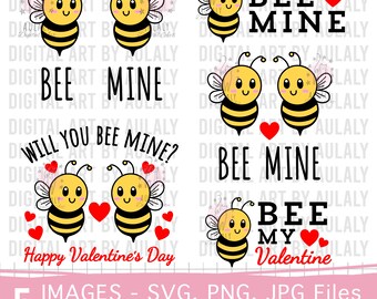 Bee Mine Valentine&#39;s Day SVG PNG, Bee Mine png, Bee Mine svg, honey bee mine png svg, Valentine Bee svg, cute valentine bee mine shirt png
