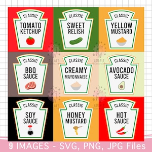 tomato sauce and mustard , ketchup and mustard svg, Group condiment shirts SVG, Best Buds SVG, sauces svg shirts, Mustard svg, Personal Use