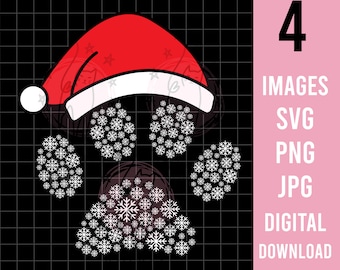 Christmas Dog Paw png SVG: Holiday Pet Design, Merry Christmas paws svg, Paw Print Christmas SVG, Paw Christmas SVG, Christmas Paw pet svg