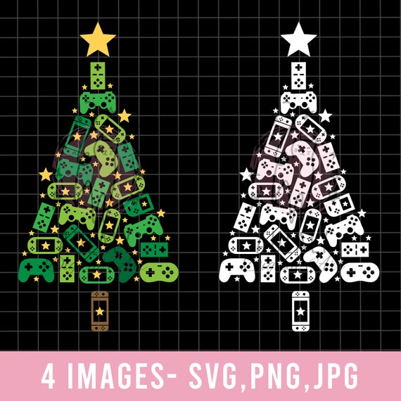 Christmas Game Controller SVG, Christmas Joysticks SVG, Funny Gamer Christmas SVG, Christmas Tree Gamer Svg, Game Controller Assemble Tree