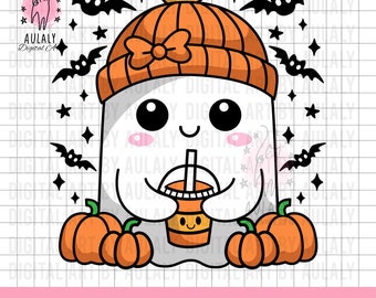Cute Ghost Png Svg, Halloween png, Ghost Halloween Png, coffee png, bougie png, Halloween shirt design, Halloween 2024, Cute Ghost Halloween
