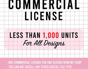 Commercial License for All Designs - Less Than 1,000 Units