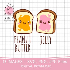 Peanut butter and Jelly SVG, Peanut butter and Jelly shirts, Best friend, Matching Shirts, Peanut butter and Jelly PNG, Cute Peanut Butter