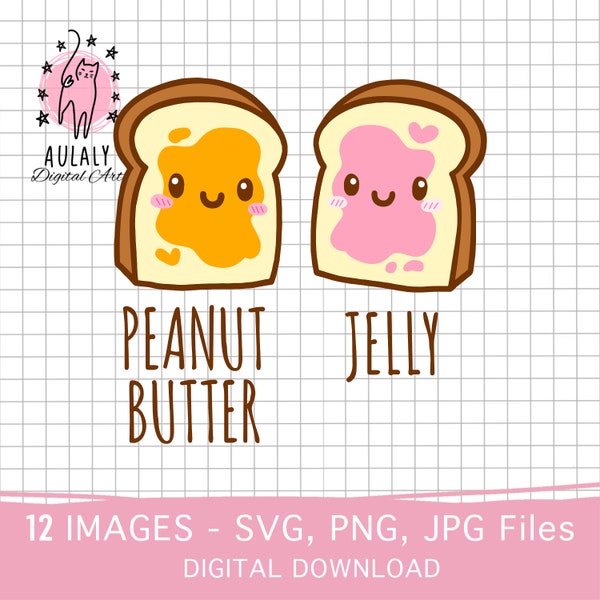 Peanut butter and Jelly SVG, Peanut butter and Jelly shirts, Best friend, Matching Shirts, Peanut butter and Jelly PNG, l Personal Use