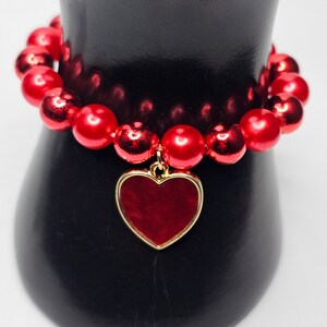 VALENTINES DAY Heart Charm Bracelet, Valentines Day Gift, Heart Charm Bracelet, Bracelet, Heart Bracelet, Valentine Day Gift, Gift For Love