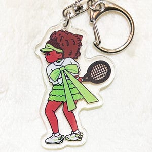 Naomi Osaka | Clear acrylic keychain with metal clasp