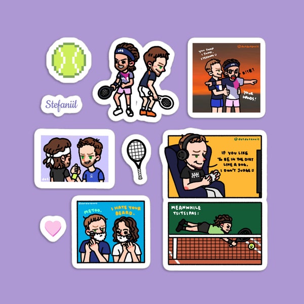 Medvedev x Tsitsipas (Stefaniil) | Bubble-free stickers