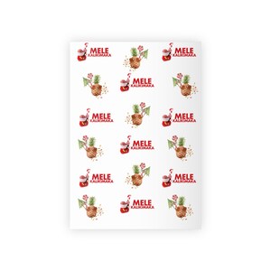Carta da regalo, rotolo di carta da regalo natalizia hawaiana Mele Kalikimaka a forma di ananas, confezione regalo per le feste di Natale, festa tropicale Aloha