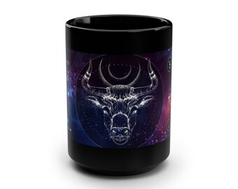 Taurus Zodiac Constellation Celestial Coffee Cup Astrology Gift for Her or Him