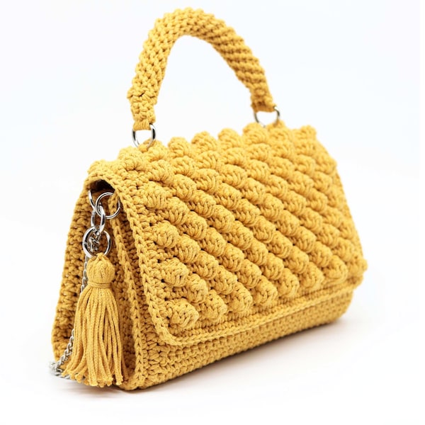 Modèle de sac au crochet, Modèle au crochet de sac à bandoulière, Modèle de pochette au crochet, Sac à main au crochet, Sac fourre-tout au crochet, Modèle de pochette au crochet