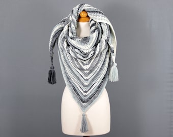 Patrón fácil de chal a crochet, estilo bohemio (patrón en PDF)