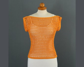 Sunset Reflections Crochet Top Pattern, Lacy Mesh, Beginner Friendly (PDF Pattern)