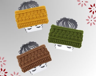 Patroon gehaakte hoofdband, getextureerde oorwarmer (pdf-patroon)