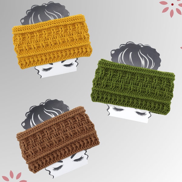 Crochet Headband Pattern, Crochet Earwarmer, Crochet Head Warmer, Crochet Hat Pattern, Crochet Beanie, Crochet Turban Pattern, Headwrap