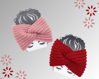 Patrón de diadema trenzada a crochet, orejeras voluminosas (patrón en PDF)