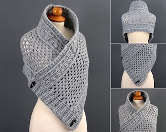 Crochet Cowl Pattern, Crochet Scarf Pattern, Easy Crochet Scarf, Crochet Cape Pattern, Crochet Cowl Scarf, Crochet Textured Scarf Pattern