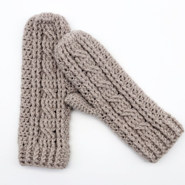 Patrón de mitones de ganchillo, guantes de ganchillo, patrón de ganchillo para mujer, patrón de ganchillo fácil, guantes de ganchillo sin dedos, calentadores de muñeca de ganchillo