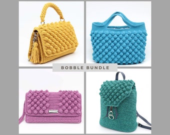 Crochet Bag Pattern, Crochet Clutch Bag, Crochet Tote Bag, Crochet Backpack, Crochet Clutch Purse, Crochet Pattern Bundle, Crochet Pattern