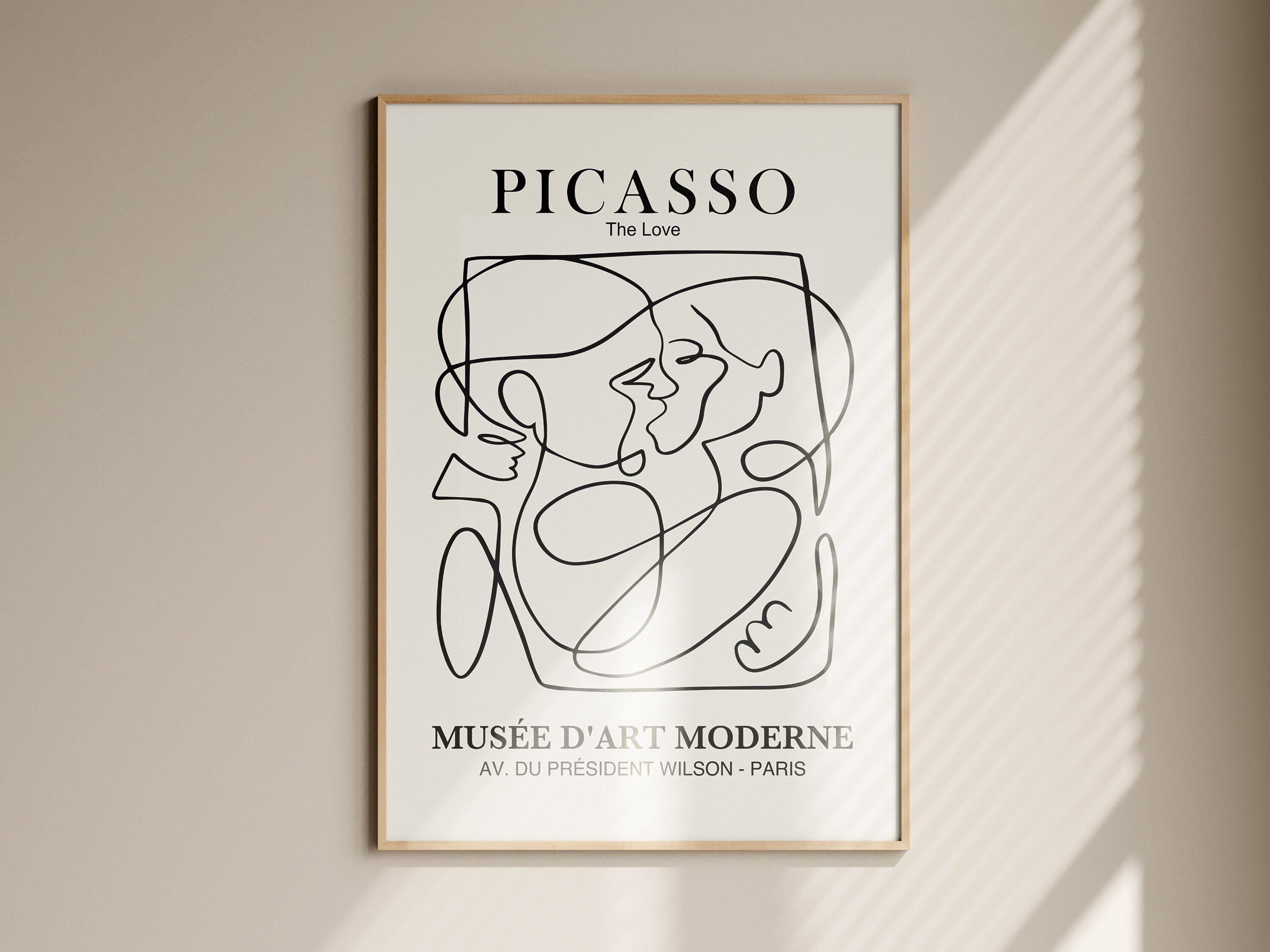 Picasso the Love Print One Line Art Picasso Poster Minimalist Print