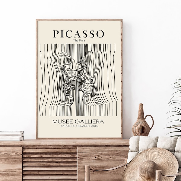 Picasso Kiss Print | Picasso Print | Picasso Wall Art | Exhibition Print | Picasso Poster | Exhibition Wall Art | Digital Download