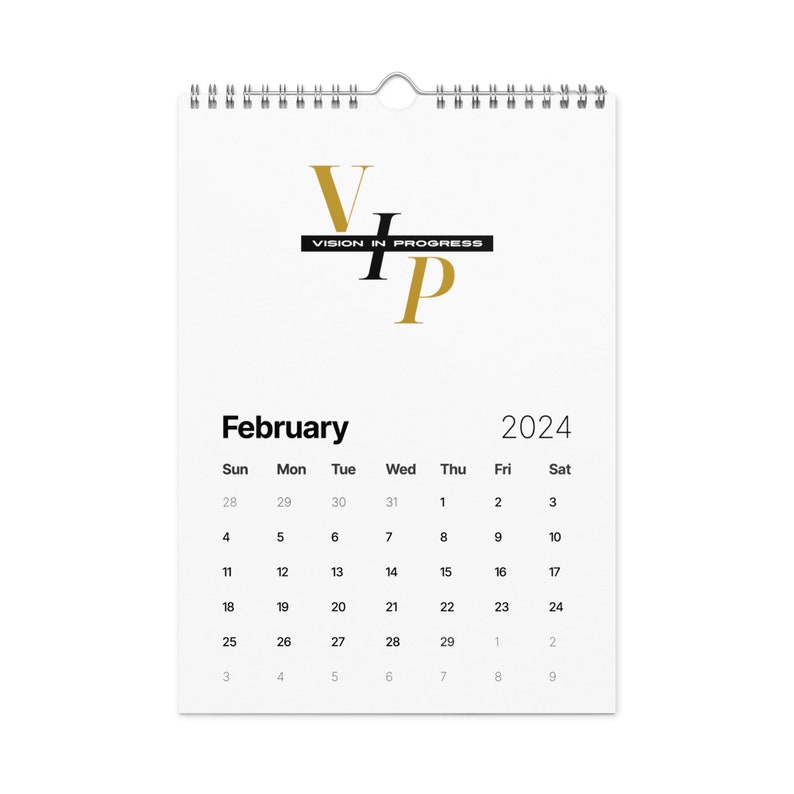 VIP Calendar 2024 / 2024 Wall Calendar/ Logo Calendar 2024/ Modern