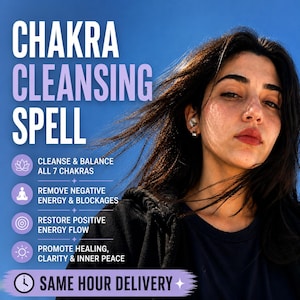 Chakra Cleansing Spell | Chakra Healing, Attunement Energy| Clears Blocks For Manifestation |Removes Obstacles,Clear Energy ,Trauma removal