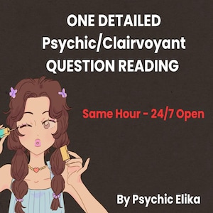 Detailed Clairvoyant Psychic Reading: One Question  ( Same Hour ) - Love/Relationship/Career-Anything Else