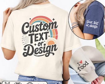Back Print Upgrade | Custom Sleeve Print Add-on - (Must be purchased With physical item)