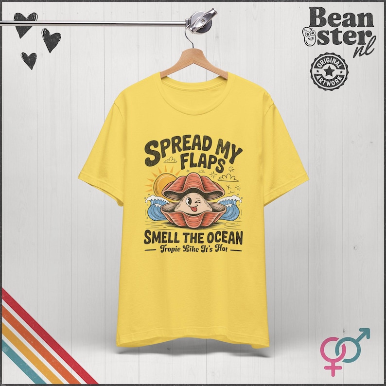 Spread My Flaps Smell The Ocean Shirt Funny Unhinged Summer Tshirt Gag Gift Exchange Girls Trip Embarrassing Beach Tee Prank Vacation Shirts Maize Yellow