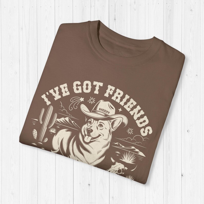 Custom Corgi Shirt Funny Personalized Corgi Gift Vintage Western Pembroke Welsh Corgi Tshirt Corgeek Gifts Ive Got Friends In Low Places Tee Espresso