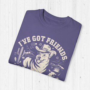 Custom Corgi Shirt Funny Personalized Corgi Gift Vintage Western Pembroke Welsh Corgi Tshirt Corgeek Gifts Ive Got Friends In Low Places Tee Grape
