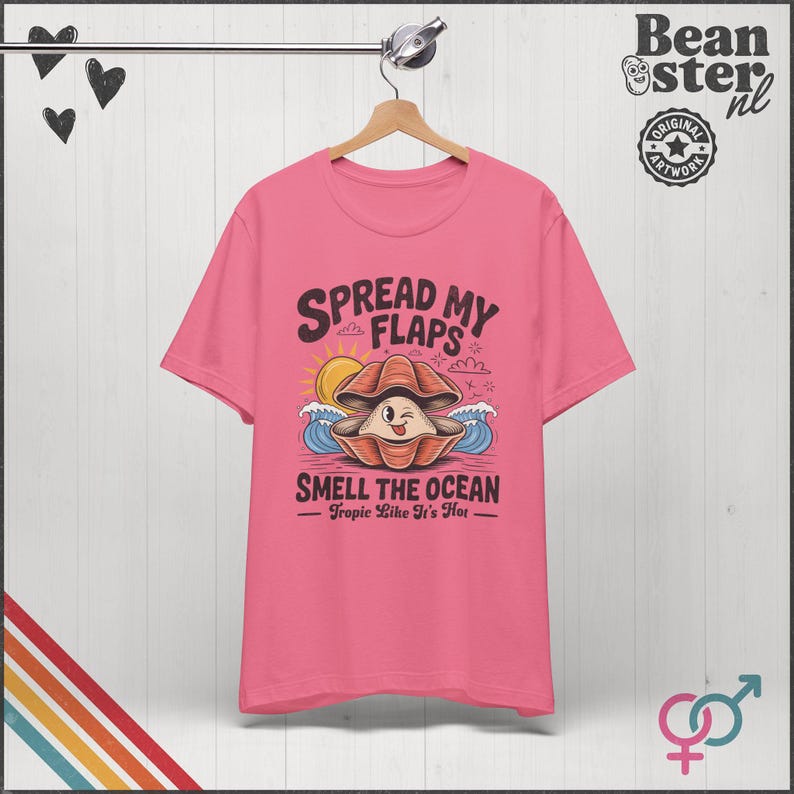 Spread My Flaps Smell The Ocean Shirt Funny Unhinged Summer Tshirt Gag Gift Exchange Girls Trip Embarrassing Beach Tee Prank Vacation Shirts Charity Pink